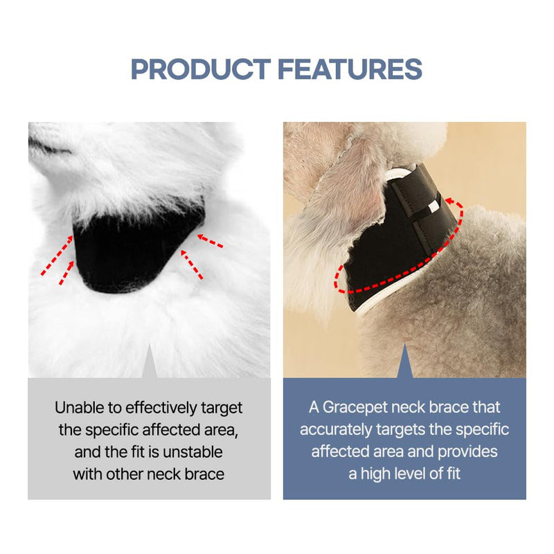 Premium Dog Neck Brace - Comfort, Support, Fast Recovery, Supports Pet's Necks with Intervertebral Disk Disease (IVDD), Support Cervical Sprain Instability, Adjustable Neck Brace (Small)
