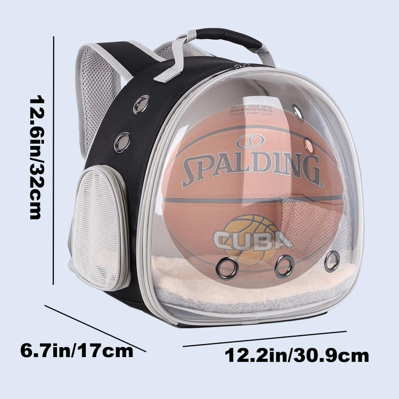 Portable Small Animal Backpack Travel Breathable Pet Carrier Bag Cages for Guinea Pig, Rabbit, Bearded Dragon, Squirrel, Tortoise, Bird, Lizard, Sugar Glider Black - PawsPlanet Australia