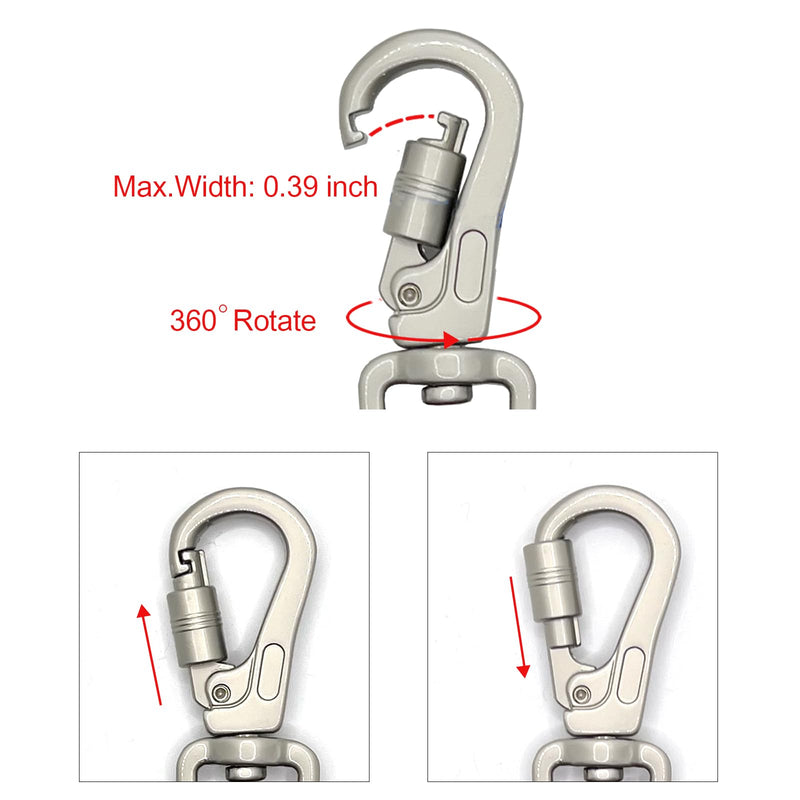 Heavy Duty Double Ended Collar Backup Clip for Dog Harnesses, Lockable Safety Clip for Prong Collar,Reflective Nylon Puppy Collar with Double Clasps for Walking, Training,ORG DKG0913-ORG