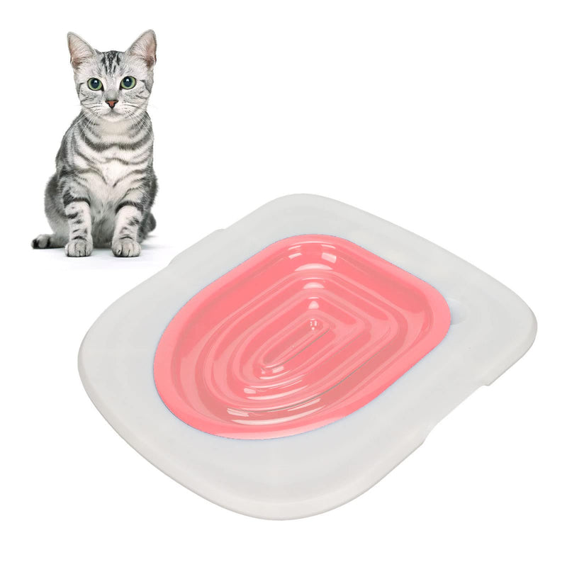 Cat Toilet Training System, Professional Teach Cat to Use Toilet Cat Toilet Training Kit Universal Reusable Kitty Toilet Trainer Urinal Seat with Design Blue Tray (White Tray, 1 White Tray, 1 Pink Inner Support - PawsPlanet Australia