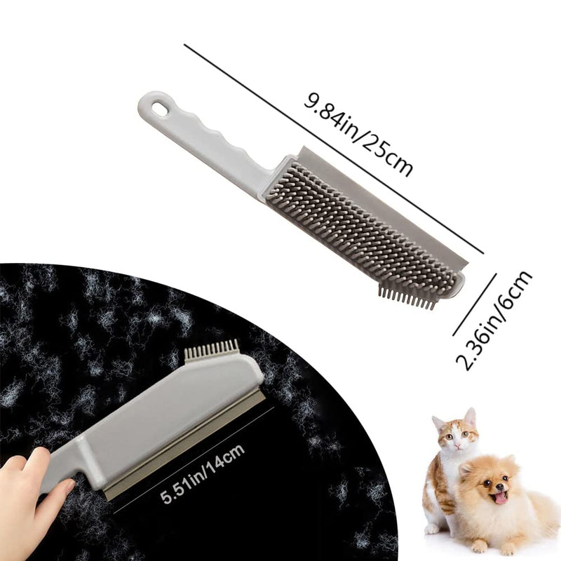 Pet Hair Removal Brush, Pet Hair Remover, 3 in 1 Mirror Cleaning Brush with Scratch Free Rubber Bristles and Handle, Ideal for Cars, Seats, Sofa, Carpets, yard, Removes Hair from Surfaces - PawsPlanet Australia