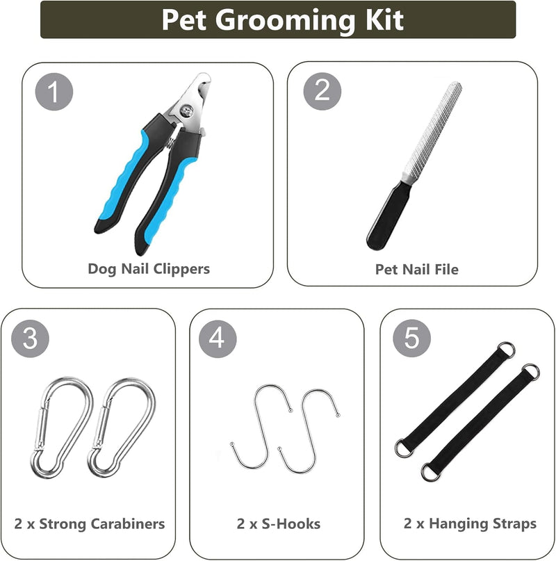 Dog Grooming Hammock Kit for Small Dogs - Size S, Pet Hanging Cradle for Nail Trimming Clipping SMALL for 25 LBS MAX - PawsPlanet Australia