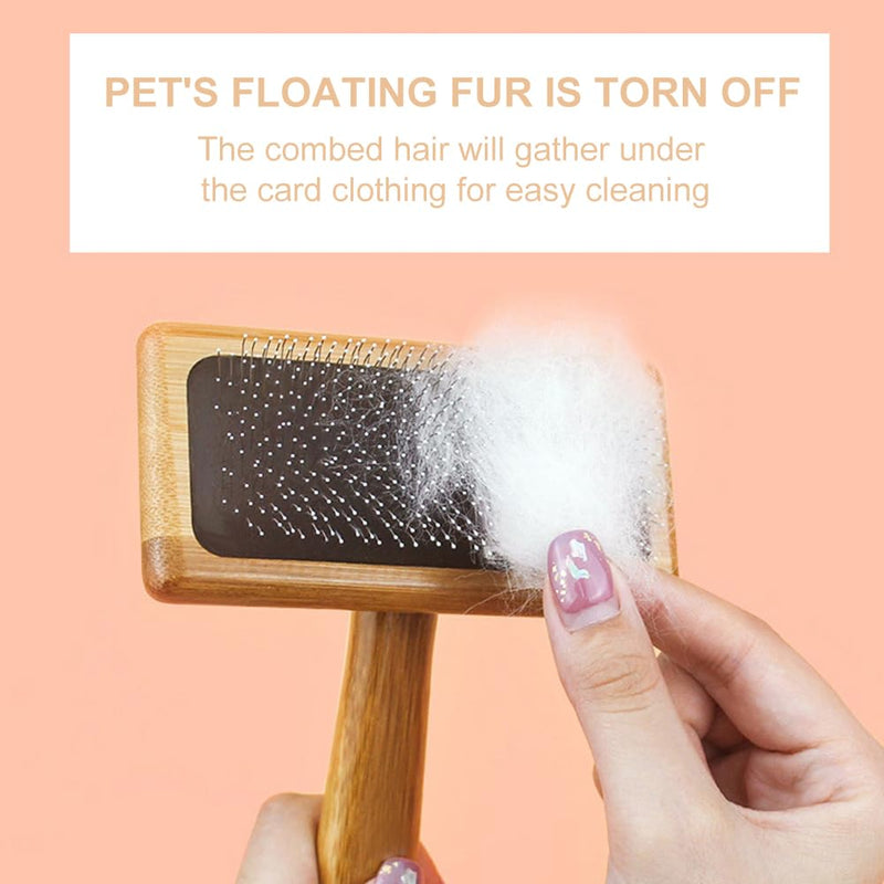 Wool Carders Brush, 2pcs Wooden Carding Brushes Needle Felting Cleaner Comb with Handle for Dogs and Cat/Spinning and Weaving(size:L) - PawsPlanet Australia