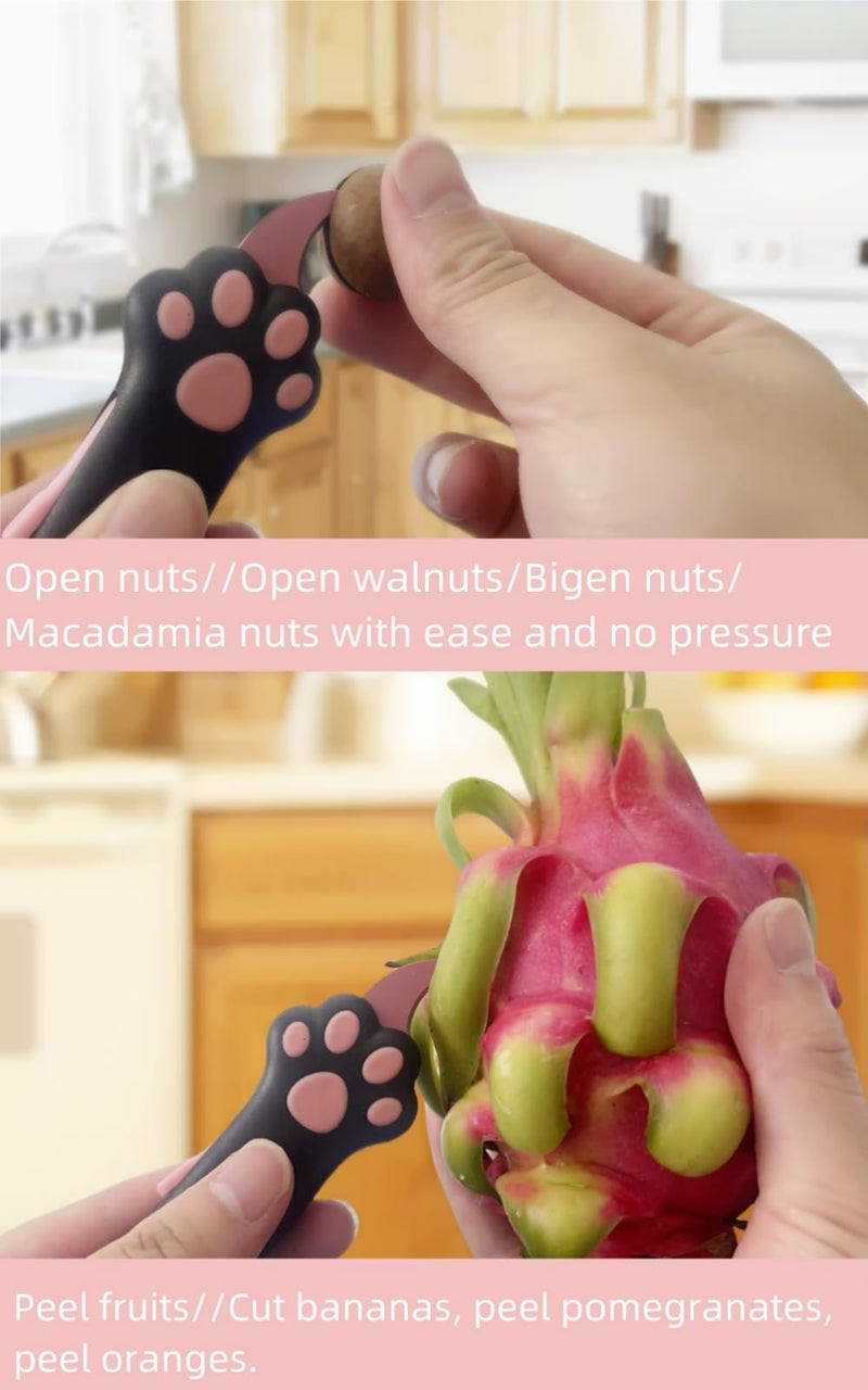 Cat Paw Box Cutter, 2025 New Retractable Cat Claw Knife Cute Cat Box Paper Cutter，Portable Cat Retractable Knife (black) Black - PawsPlanet Australia