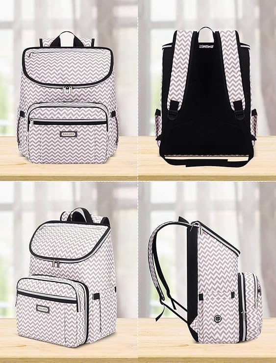 BAGLHER Travel Dog Backpack - Detachable Travel Dog Food Container for Pet Supplies Dog Gear Backpack,Dog Bag for Traveling with 2 Silicone Collapsible Bowls and 2 Food Baskets white Medium - PawsPlanet Australia