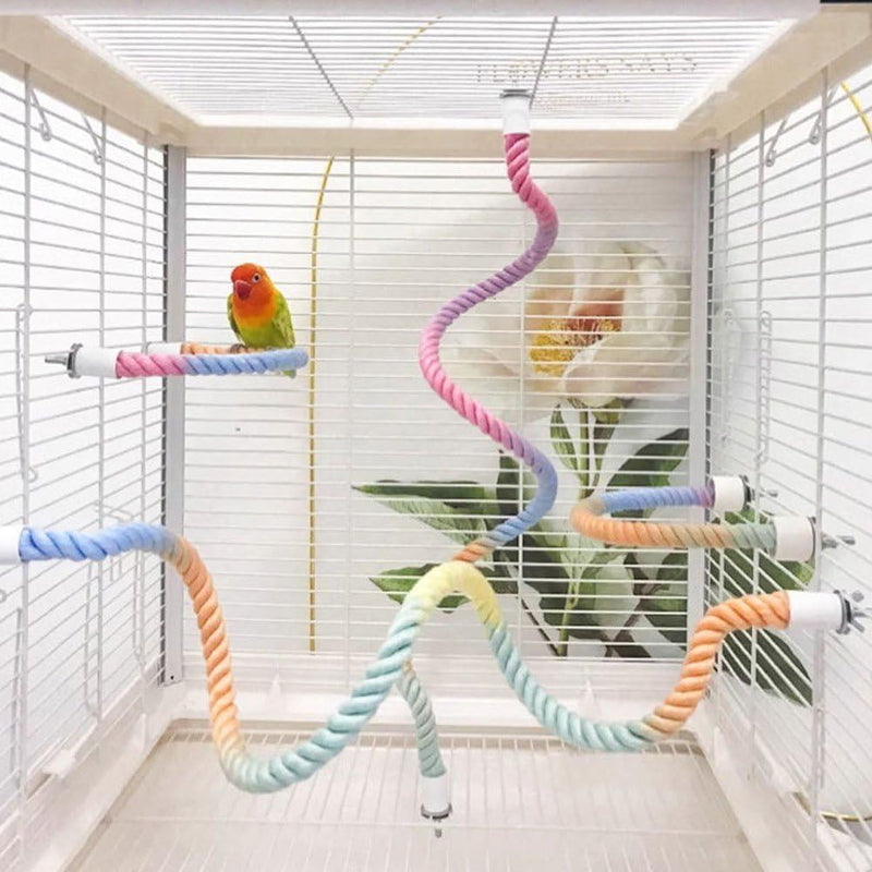 3 PCS of Bird perches Gradient Ropes, Used as Climbing Ropes for Parrot Cages, Rope Perch with Double Bird cage Swing Toy- Swing - PawsPlanet Australia