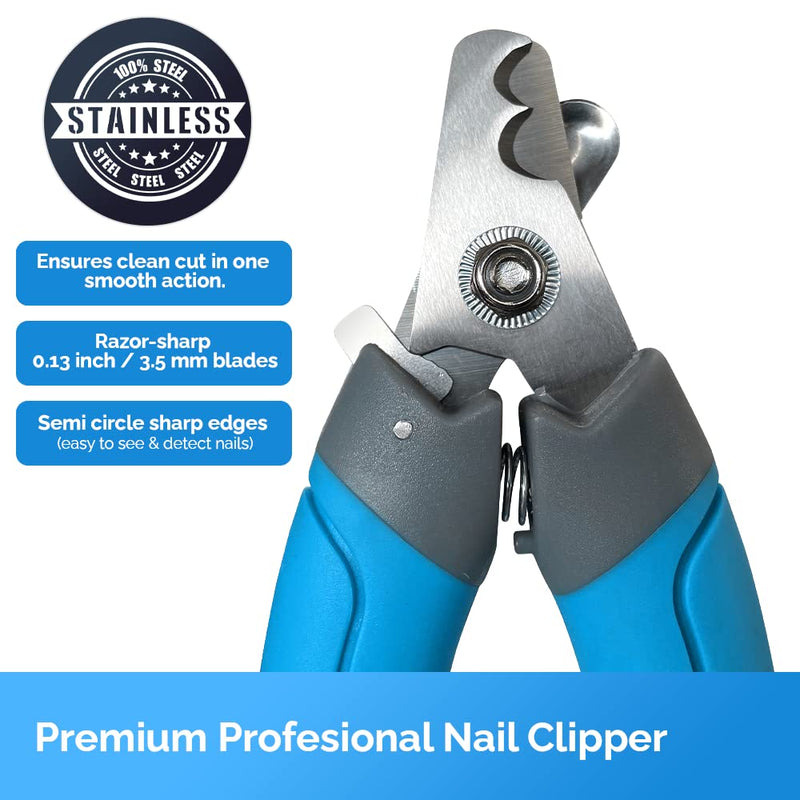 LuckyTail Dog Nail Clippers with Safety Guard & Lock, Professional Pet Grooming Tool for Medium and Large Dogs - PawsPlanet Australia