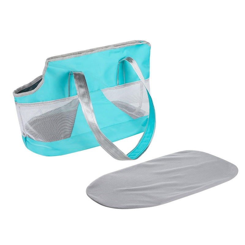 Pet Dog Purse Carrier Breathable Mesh Pets Puppy Cat Travel Outing Tote Bag Portable Cat Sling Carrier Transporter Tote Handbag Lightweight Dog Carrier Shoulder Bag with Thicken Bags Base light blue - PawsPlanet Australia