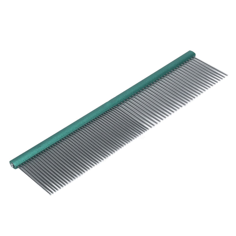 Generic Greyhound Comb for Dogs, Metal Dog Comb with Rounded Ends, Green Green 13cm/5.1in