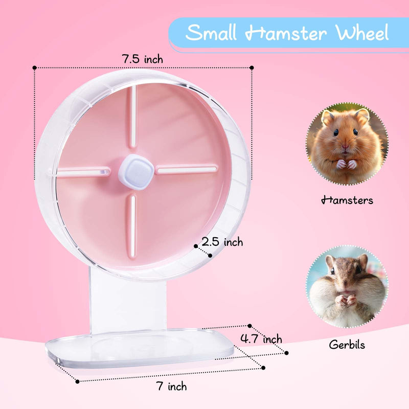 Hamster Wheel, Silent Hamster Wheel, 7.5 inch Durable Mice Running Wheel Height Adjustable, Quiet Hamster Wheel Hamster Toys for Hamsters, Gerbil, Hedgehog, and Other Small Pets - PawsPlanet Australia