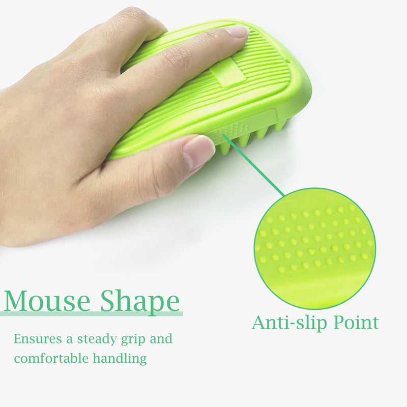 Dog Bath Brush, Pet Silicone Shampoo Brush, Rubber Shower Wash Curry Brush for Short Long Haired Dogs Cats Shedding Grooming and Massage, Pet Rubber Brush Removes Loose & Shed Fur Green - PawsPlanet Australia