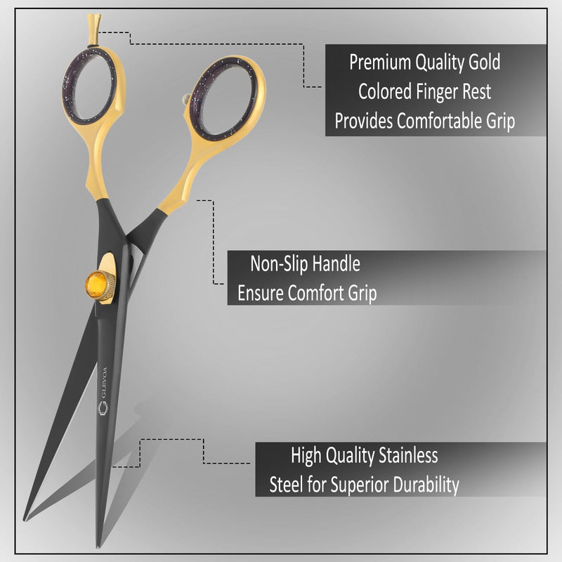 Dog Grooming Scissor-7”Straight Dog Shears for Grooming,Stainless Steel Ergonomic Dog Scissor for Grooming, Sharp Blades Designed for Professional Pet Groomers or Family DIY Use with Adjustable Screw Straight Scissor - PawsPlanet Australia