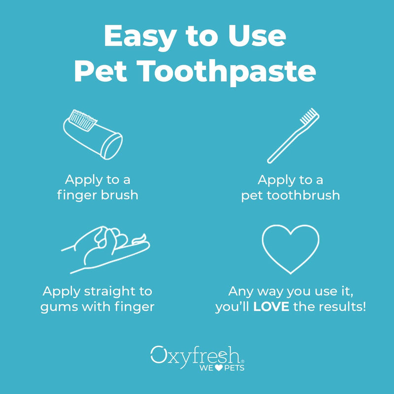 Oxyfresh Premium Dog Toothpaste and Toothbrush – Best Dog Teeth Cleaning & Dog Plaque and Tartar Fighter – Safe for Cat Toothpaste Too – Vet Formulated (4oz Pet Toothpaste + Large Finger Brush)