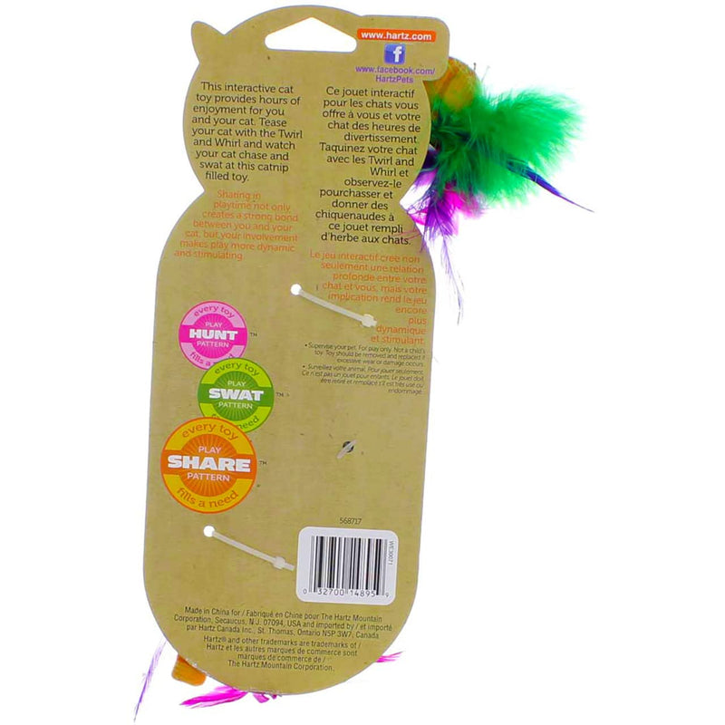 Hartz Just For Cats Twirl and Whirl Interactive Cat Toy Wand - PawsPlanet Australia