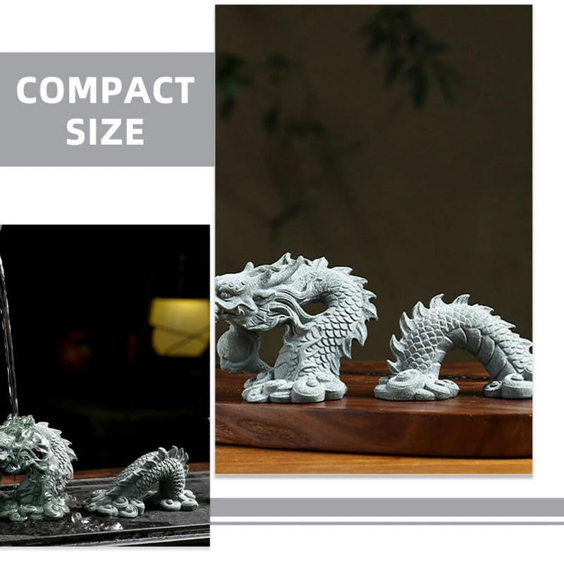 POPETPOP Aquarium Dragon Statue Chinese Dragon Decor: Aquarium Decorations Resin Aquarium Ornaments Fish Tank Statue for Home Office Tabletop Decor - PawsPlanet Australia