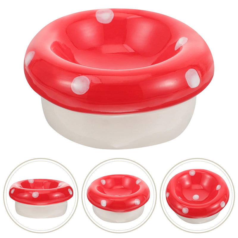 POPETPOP Hamster Mushroom Bowl - Ceramic Hamster Food Bowl Gerbil Water Feeding Dish Small Animal Bowl Container for Guinea Pigs Gerbil Mouse Rat Chinchilla