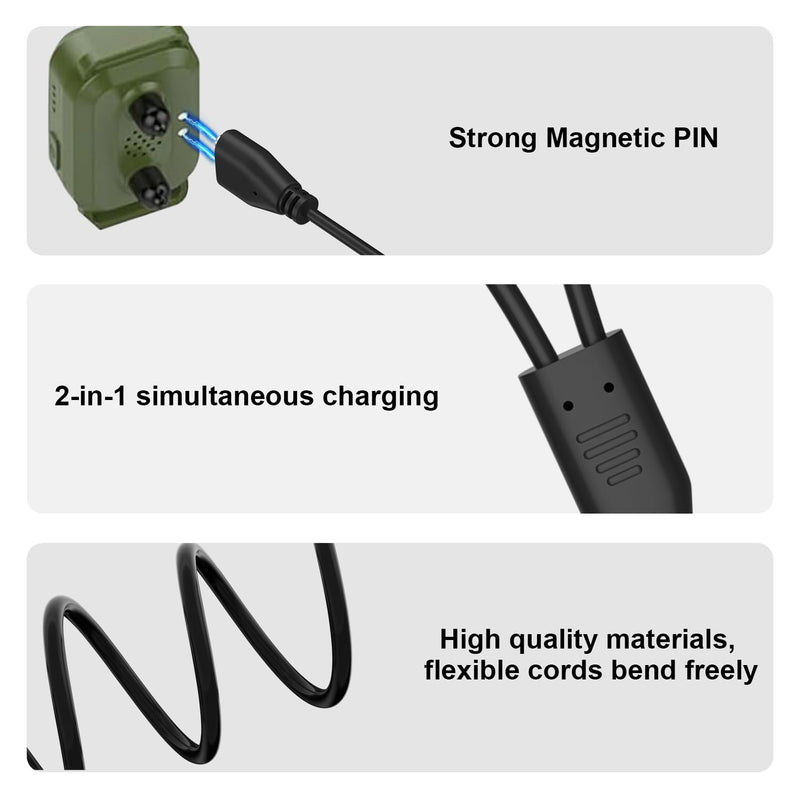 Dog Shock Collar Charger for Jugbow DT-61 Dog Training Collar, 2-in-1 USB C and Magnetic Bark Collar Charging Cable with Adapter for Dogs - PawsPlanet Australia