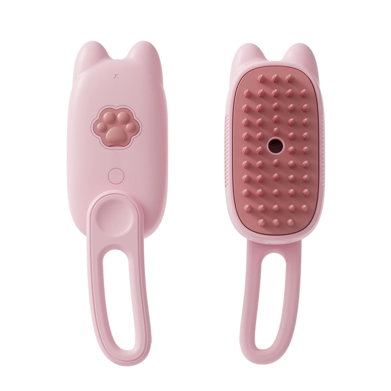 Steam Cat Brush Dog Brush for Shedding Rechargeable Cat Brush Unique Pet Brush The Handle Can be Rotated 360° (pink) pink