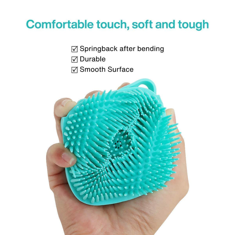 L.B. Dog Bath Brush Silicone, Massage Soft Brush Cats, Pet Massage Brush Shampoo Dispenser - PawsPlanet Australia