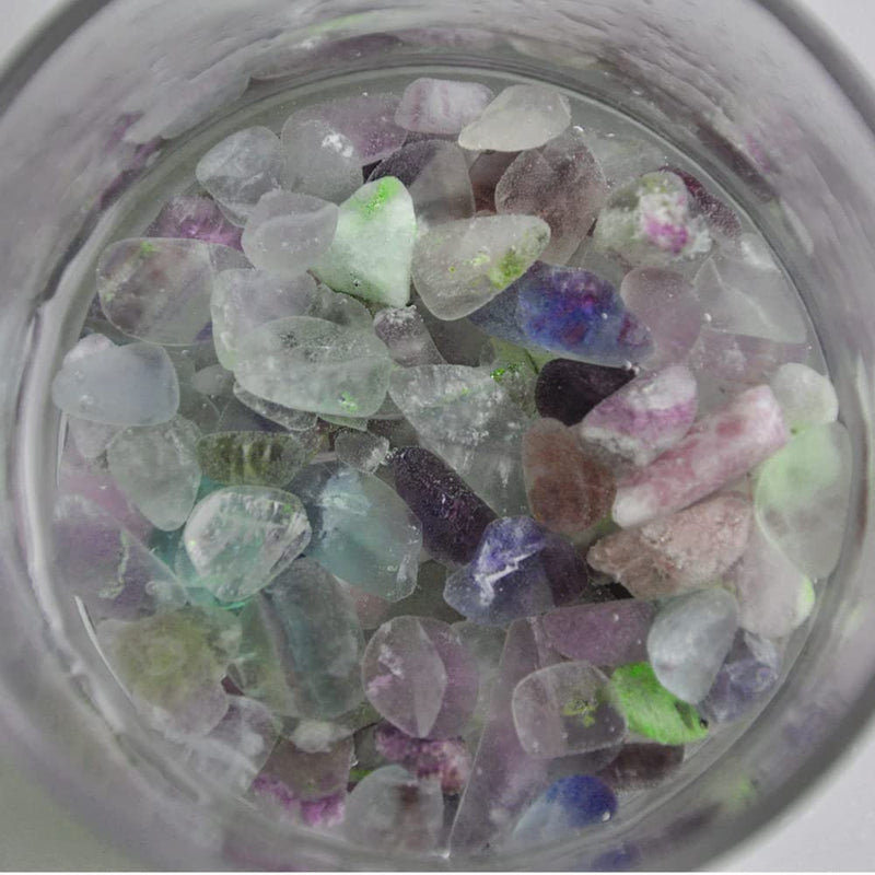 SDQCLIIF 1lb Fluorite Stone,Natural Crystals Chip,Tumbled Fluorite Bulk,One Bagged Approx 280 Pieces,Aquarium Gravel for Candle,Fish Task,Vase,Home Décor (9-12mm) 9-12mm - PawsPlanet Australia