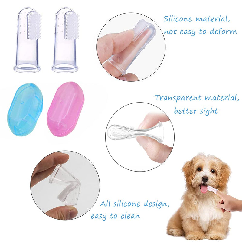 Pet Toothbrush Kit,9 PCS Dog Finger Tooth Brush,360-Degree Toothbrush to Convenient Clean Pet Teeth,Removing Bad Breath Tartar Cleaning Brushes for Dog Cat Oral Health (9 PCS)