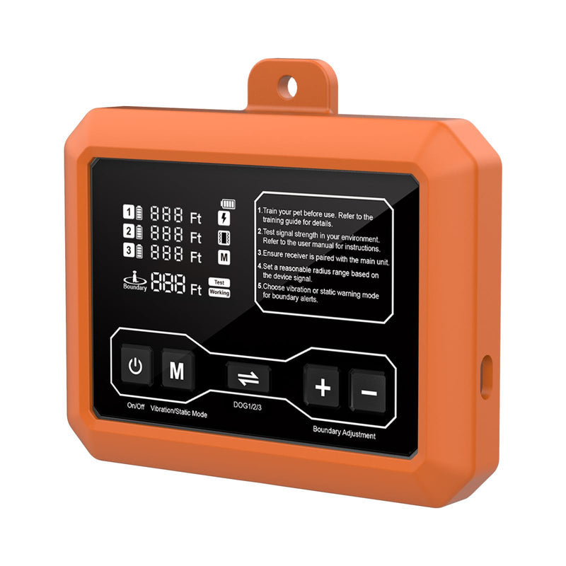 Wireless Dog Fence Case F900 & F900plus, Waterproof Wireless Fence for Dogs (Orange)