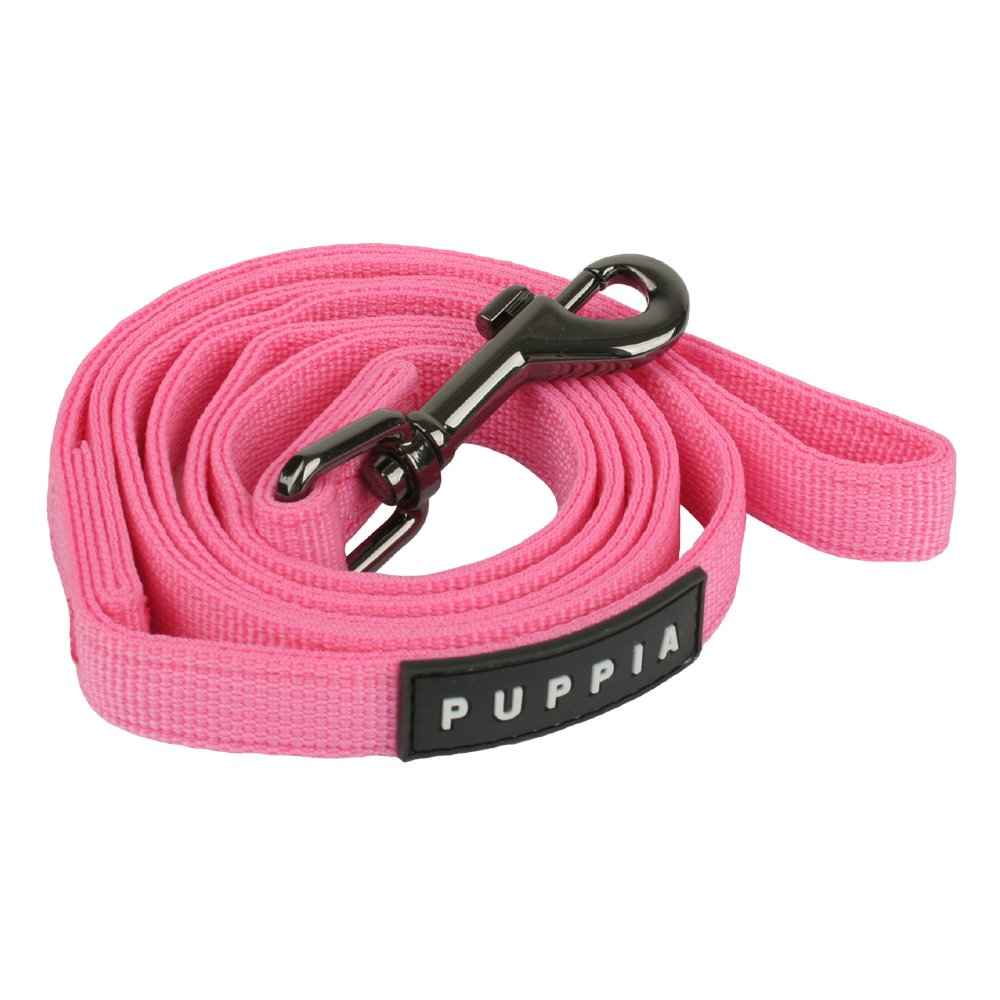 PUPPIA Two Tone Dog Lead Strong Durable Comfortable Grip Walking Training Leash for Small & Medium Dog, Pink, Medium