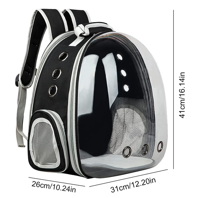 Animal Carrier Backpacks,Transparent Space Capsule Bubble Pet Backpack Bag for Small Dogs Cats Airline Approved Travel Carrier Black - PawsPlanet Australia