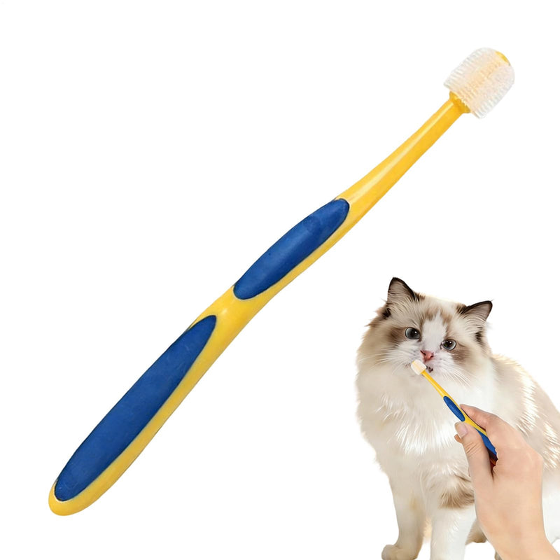 Cat Toothbrush, Soft Bristle Cleaning Tool | Pet Toothbrush, For Kittens, Puppies, Seniors, Small & Large Breeds, For Pet Health, 360 Degree Brush Head
