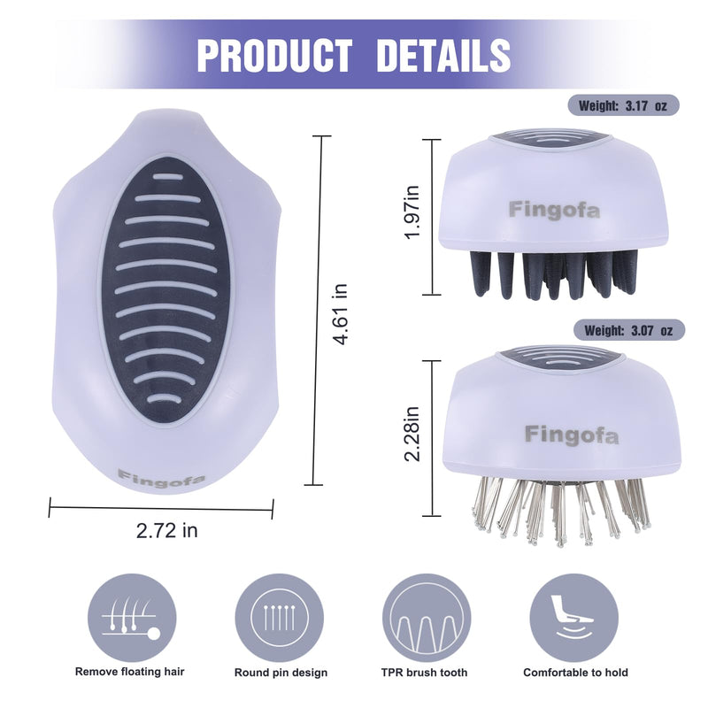 2PCS Dog Brush for Shedding and Bathing, Dog Grooming Tools Set for Short/Long Haired Dogs & Cats, Slicker Pin Hair Brush for Removing Loose Fur and Tangles, Soft Rubber Brush for Washing