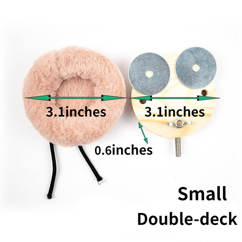 Bird Perch Stand Platform with Warm Cotton Cushion, Wood Parrot Perch for Pet Parrot, Budgies, Parakeet, Cockatiels, Conure, Lovebirds, Rat, Mouse Cage (Small, Grey) - PawsPlanet Australia