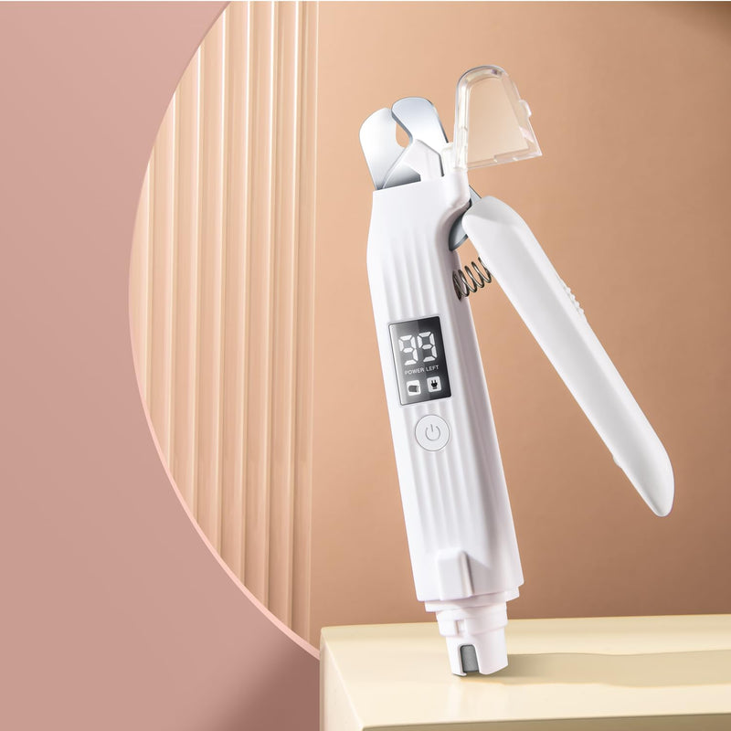 Pet Nail Grinder for Dogs and Cats - 2in1 Dog&Cat Nail Trimmers Super Quiet and Low Vibration Electric Dog Nail Grinder- LED Display Dog Nail Clippers for Large Medium Small Dogs Cats Dog Nail File A - PawsPlanet Australia