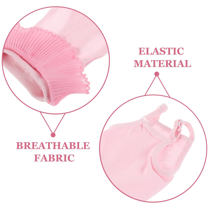 HOMSFOU Op Clothing for Cats Breathable Cat Recovery Suit Made of Elastic Material Pink S for Postoperative Care after Neutering and Skin Diseases