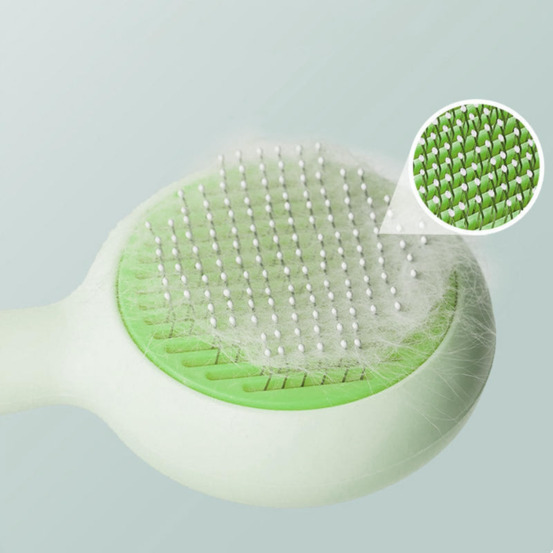Premium Universal Pet Grooming Brush with Stainless Steel Pins Ideal for All Breeds Long Short Haired Cat or Dog,Ergonomic All-in-One Reduces Tanglesand PromotesHealthy Coat with Gentle (Green) Green - PawsPlanet Australia