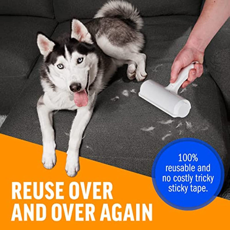 ChomChom Roller Pet Hair Remover and Reusable Lint Roller - Original White, Black Cat and Dog Hair Remover - PawsPlanet Australia