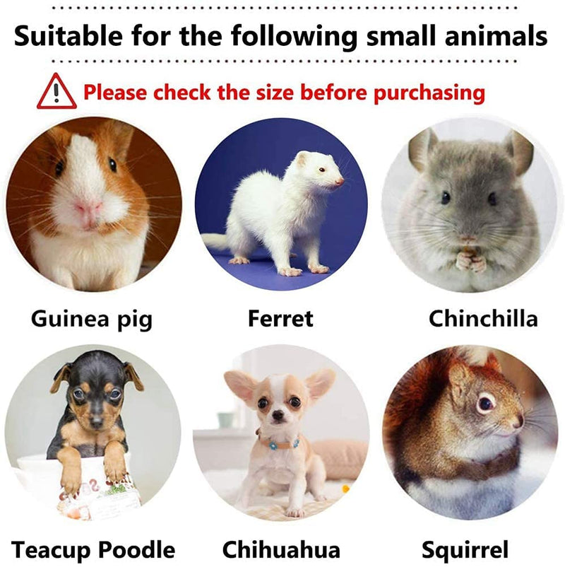 HAICHEN TEC Ferret Harness and Leash - Soft Mesh Small Pet Harness with Wings and Safe Bell, No Pull Comfort Padded Vest for Ferret, Guinea Pigs, Chinchilla and Similar Small Animals Blue - PawsPlanet Australia