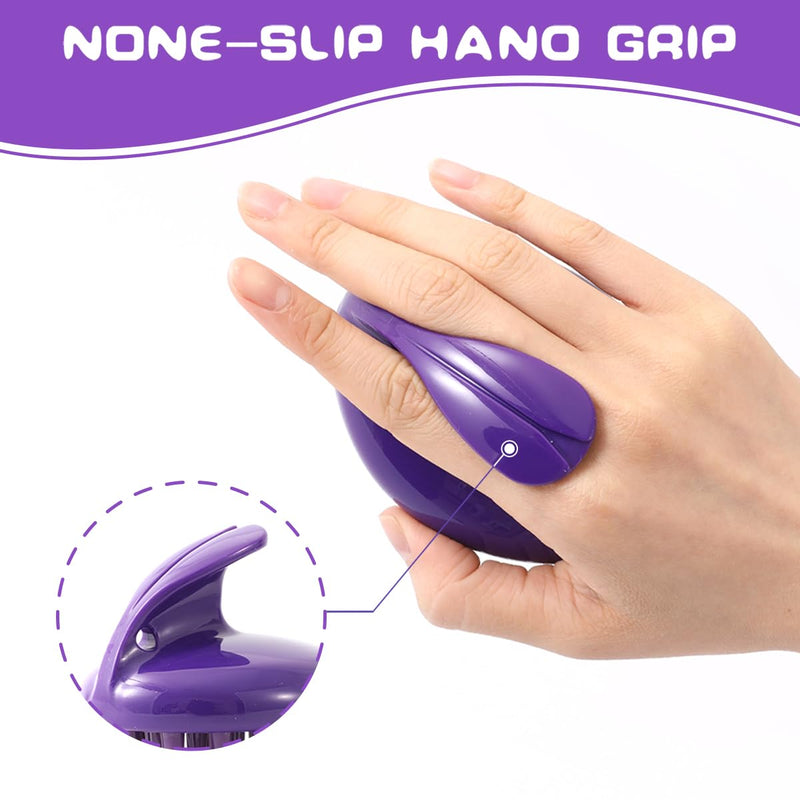 Cat Brush with Soft Rubber Pins, Washable Silicone Pet Brushes for Indoor Cats Kitty - Grooming Shedding Massage & Bath, Removes Hair Mats, Tangles, Loose Fur for Short to Long Haired Purple - PawsPlanet Australia