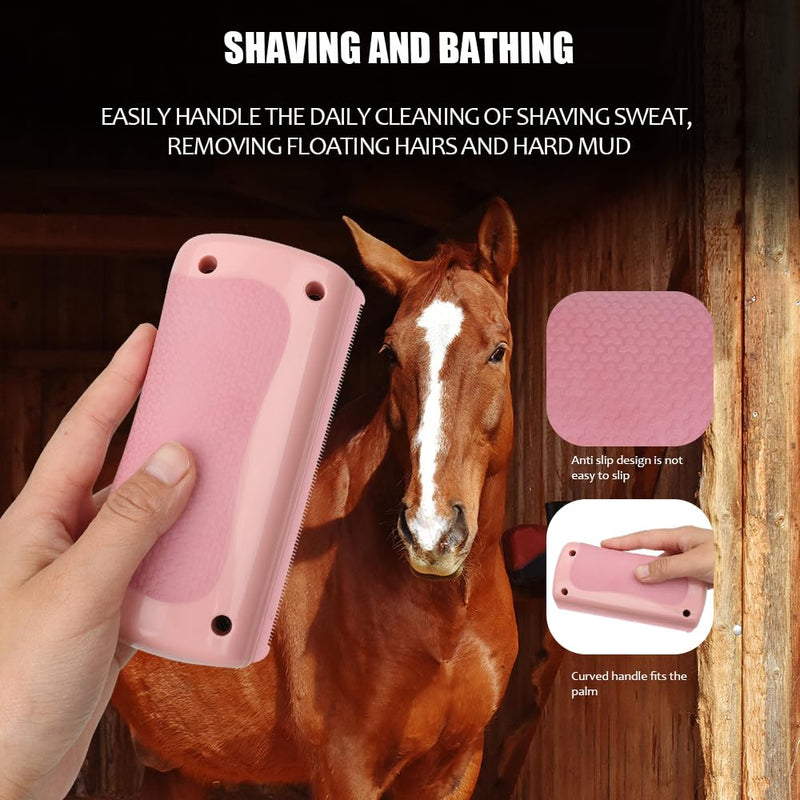 MAXIMILIAN Deshedding Brush for Dogs Cats Horses Undercoat Tool for Large and Small Pets Comb Removes Loose Dirt Hair and Fur Professional Pet Groomer, Pink for Little Pony - PawsPlanet Australia