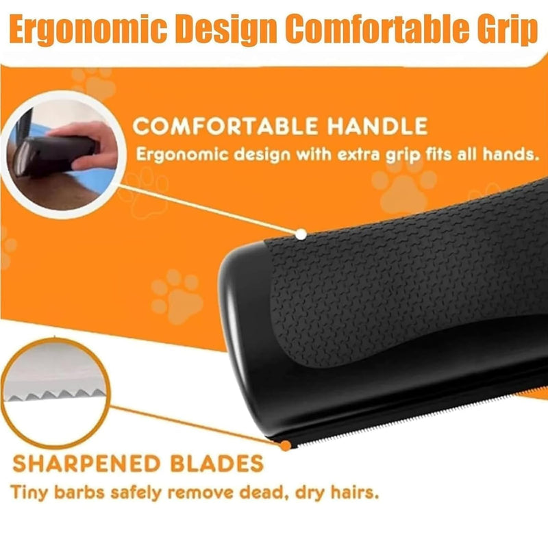 Groompro Deshedding Brush for Pets – Rhykin Shedding & Grooming Tool for Cats, Dogs, Rabbits, and Horses – Effective Pet Hair Removal Supply - PawsPlanet Australia