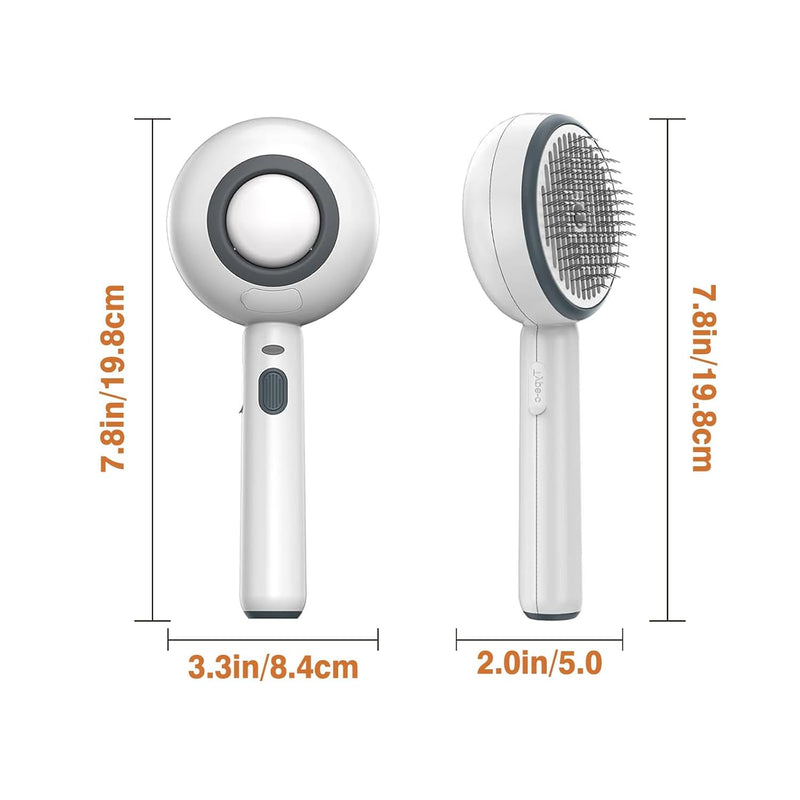 Cat Steam Brush, 3 in 1 Comb for Shedding, One-Click Hair Removal Brush with Steam, 2025 New Spray Pet Grooming Brushes for Dogs and Cats, Self Cleaning, IPX7 Waterproof (Pink) Pink - PawsPlanet Australia