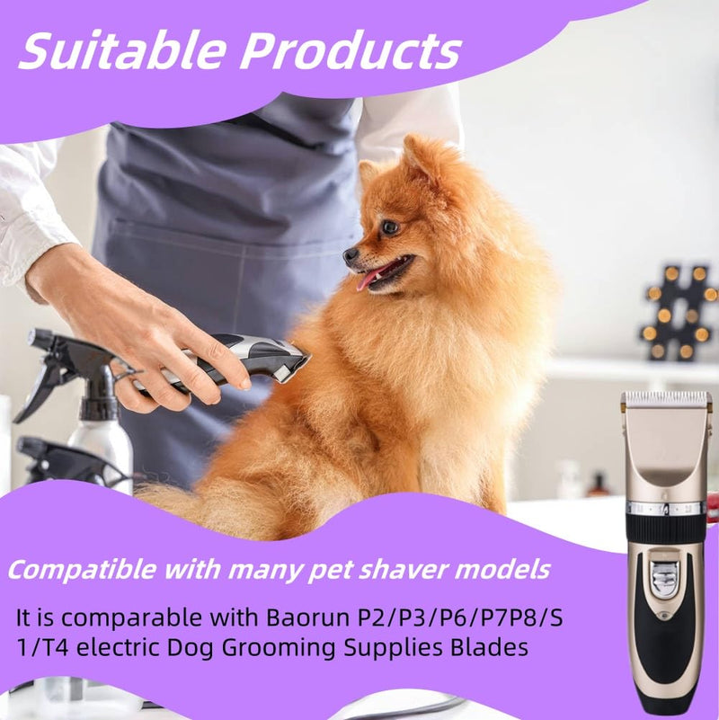 Dog Hair Clipper Blade Professional Pet Clippers Replacement Blades Cat Dog Accessory for Baorun P2/P3 (One Size,Brown) One Size 1pcs - PawsPlanet Australia