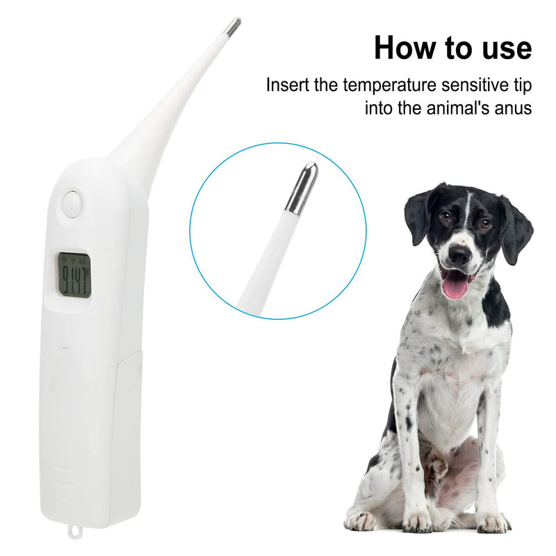 Zerodis Pig Thermometer Electronic LCD Pet Veterinary Thermometer with Memory Function for Dogs Cats Pet Dog Thermometer Horse Anus Thermometer Fast Digital Veterinary Thermometer - PawsPlanet Australia