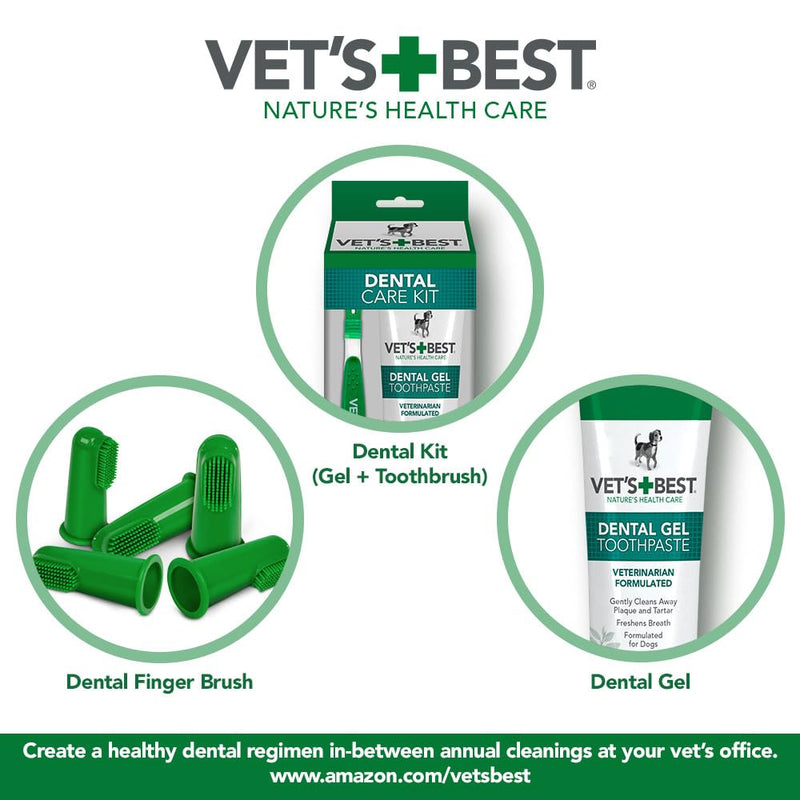 Vet's Best Vet’s Best Dog Toothbrush | Easy Teeth Cleaning for Dog Dental Care, Perfect for Dogs and Cats | Comes With 10 Soft Finger Brushes Per Pack - PawsPlanet Australia