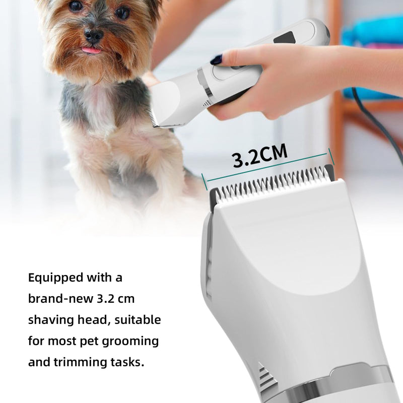 Cat Clippers, 4-in-1 Cat Grooming Kit with 3 Trimmer Heads & 3 Guide Combs, Quiet Cat Trimmer for Long Hair, Pet Clippers for Cats & Small Dogs, Ideal for Home Grooming of Matted Fur & Paw Hair