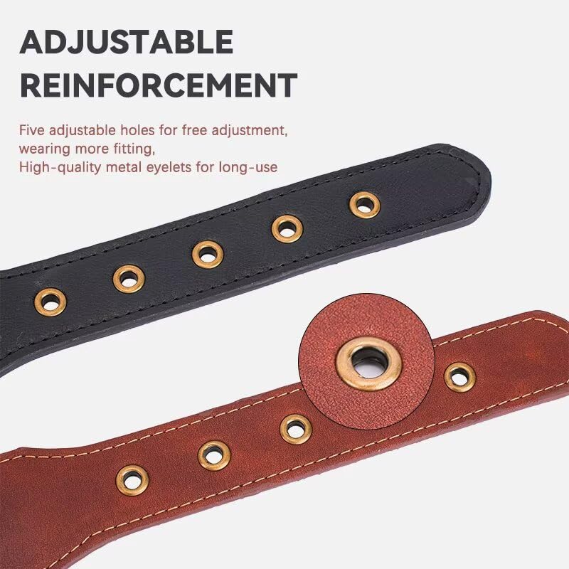 Leather Dog Collars for Small Dogs - Heavy Duty Adjustable, Durable PU Leather Collar for Small, Medium, Large, and Extra Large Dogs - Comfortable Fit with Quick-Release Metal Buckle Brown S Small (Neck: 14.0 - 19.0") - PawsPlanet Australia