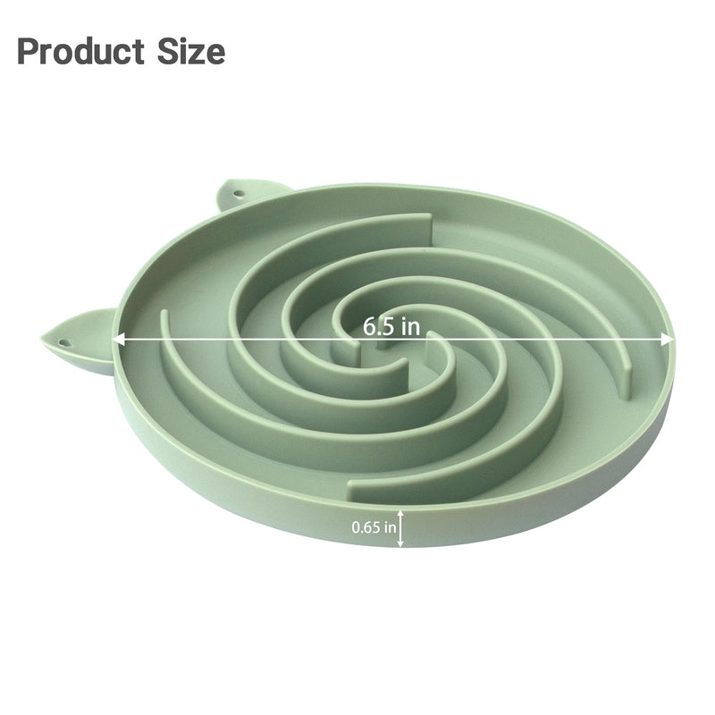 Silicone Slow Feeder Cat Bowl - Cat Slow Feeder Dry Wet Food for Healthy Eating - Slow Feeder for Cats Easy to Clean (Green and Blue) Green and Blue - PawsPlanet Australia