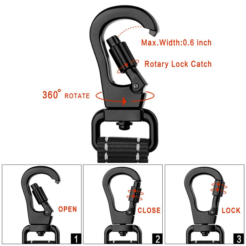 Plutus Pet Dog Seat Belt for Car, Adjustable Dog Car Harness with Carabiner Clip, Reflective Safety Dog Seatbelt Leash with Elastic Bungee, Black - PawsPlanet Australia