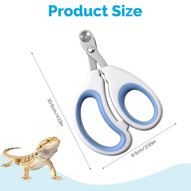 Small Animal Nail Clippers, Stainless Steel Bearded Dragon Nail Clippers, Cat Nail-Clipper, Professional Reptile Grooming Tool with Precise Angled Edge, Claw Trimmer for Birds, Cat, Dog Small Animals