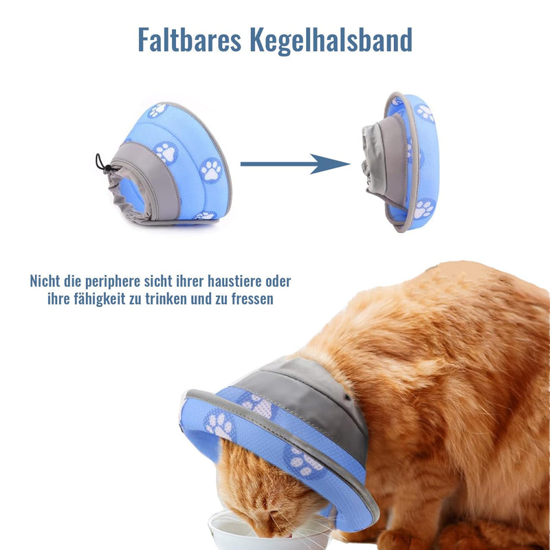 Cat Collar, Foldable Soft Protective Collar, Elizabethan Collar, Adjustable Anti-Leaking Anti Bite Cat Collar, Recovery Collar for Cats