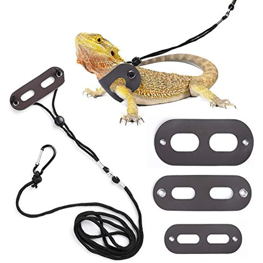 Bearded Dragon Harness and Leash Adjustable(S,M,L, 3 Pack) -Iguana Leash and Harness，Lizard Leash Bearded Dragon，Lizard Walking Rope，Bearded Dragon Leash，Reptile Leash and Harness for Small Lizar